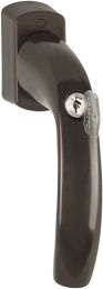 HOPPE Fenstergriff New York 0810S/US10 100Nm Aluminium F8707 / dunkelbraun 32-42 mm Secustik® / VarioFit® abschließbar