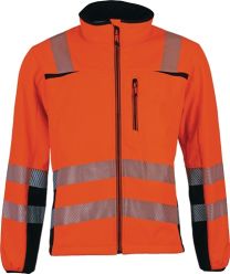 PREVENT TRENDLINE Warnschutz-Softshelljacke Prevent® Trendline Gr.XXL orange/schwarz