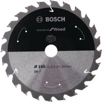 BOSCH Kreissägeblatt Stand.for Wood AD 136mm Z24 WZ Bohr.20mm Schnitt-B.1,5mm HM