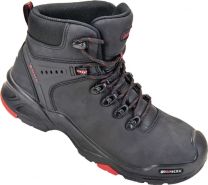 BAAK Sicherheitsstiefel Brooklyn Gr.41 schwarz/rot Leder S3 SRC HRO EN20345