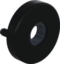 HEWI Drückerrosette 305.21PBR D.21mm,Ed.matt,tiefschwz,KN+LN,TS38,1 Schildstärke 10,5 mm rund