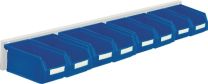 RASTERPLAN Sichtlagerkastenset H100xB920xT180mm Stahlblech/Polyethylen Ku.blau 8xGr.7