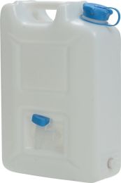 HÜNERSDORFF Wasserkanister 22l HD-PE stapelbar,m.Auslaufhahn H495xB350xT165mm