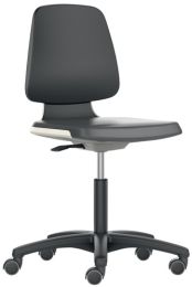 BIMOS Arbeitsdrehstuhl Labsit Rollen Sitzschale anthrazit Supertec-Gewebe schwarz 450-650 mm