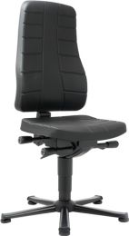 BIMOS Arbeitsdrehstuhl Highline Bodengleiter Integralschaum schwarz 450-600mm