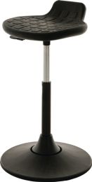 LOTZ Drehhocker Ku.-Tellerfuß PU-Integralschaum schwarz Sitz-H.490-680mm