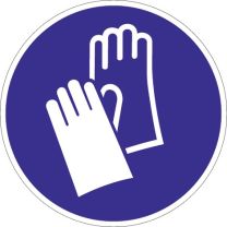 JeCo Folie Handschutz benutzen D.200mm blau/weiß ASR A1.3 DIN EN ISO 7010