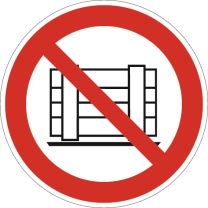 JeCo Verbotszeichen ASR A1.3/DIN EN ISO 7010 Abstellen od. Lagern verboten Folie