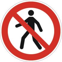 JeCo Verbotszeichen ASR A1.3/DIN EN ISO 7010 Fußgänger verboten Ku.