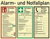 JeCo Alarm-/Notfallplan ASR A1.3/DIN EN ISO 7010/DIN 67510 L620xB480mm Ku.