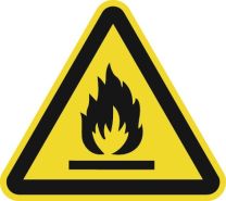 JeCo Warnzeichen ASR A1.3/DIN EN ISO 7010 200mm Warnung feuergefährliche Stoffe Ku.