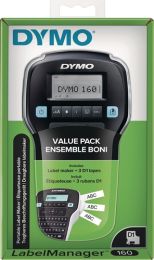 DYMO Beschriftungsgerät LabelManager 160 Value Pack Schriftbandbreiten 6, 9, 12 mm