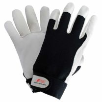 NITRAS DEXTER WINTER, Mechanikerhandschuhe, geschmeidiges und strapazierfähiges Nappaleder, grau, hochwertiger Textilrücken, schwarz, weiches, hochwertiges Winterfutter, inkl. Membran, EN 388, EN 511 - Gr. 7-11 - 6 Paar