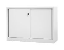 BISLEY Schiebetürenschrank ECO BxTxH 1200x430x839 mm, lichtgrau, SD12081S645
