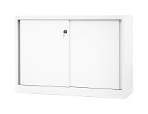 BISLEY Schiebetürenschrank ECO BxTxH 1200x430x839 mm, verkehrsweiß, SD12081S696