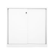 BISLEY Schiebetürenschrank ECO BxTxH 1200x430x1181 mm, verkehrsweiß, SD12112S696