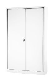 BISLEY Schiebetürenschrank ECO BxTxH 1200x430x1980 mm, verkehrsweiß, SD12194S696