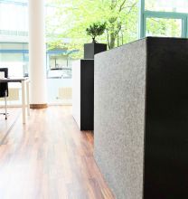 BISLEY Light Vliesakustikrückwand mit Magnetbesfestigung BxTxH 800x7x1321 mm, grau meliert, VAR13280GM
