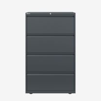 BISLEY Essentials Aufbewahrungssystem BxTxH 800x470x1300-1324 mm, anthrazitgrau, YESF0813634
