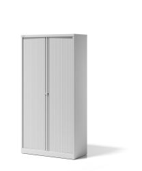 BISLEY Essentials Aufbewahrungssystem BxTxH 1000x470x1970-1994 mm, PWW Rollladen und Korpus verkehrsweiß, YETB10194SPWW696