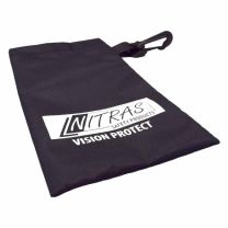 NITRAS Brillenbeutel, Textil, schwarz -   1 Stück