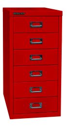 BISLEY Schubladenschrank MultiDrawer BxTxH 279x380x590 mm, kardinalrot, L296670