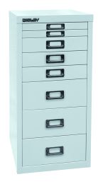 BISLEY Schubladenschrank MultiDrawer BxTxH 279x380x590 mm, lichtgrau, L298645