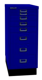 BISLEY Schubladenschrank MultiDrawer BxTxH 279x380x670 mm, oxfordblau, L298S639