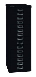 BISLEY Schubladenschrank MultiDrawer BxTxH 279x380x860 mm, schwarz, L3915633