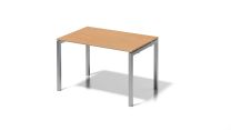 BISLEY Cito Schreibtisch BxTxH 1200x800x740 mm, Dekor buche, Gestell silber, DUF1208BC355