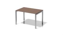 BISLEY Cito Schreibtisch BxTxH 1200x800x740 mm, Dekor nußbaum, Gestell silber, DUF1208WN355