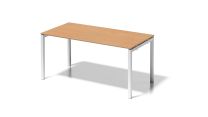 BISLEY Cito Schreibtisch BxTxH 1600x800x740 mm, Dekor buche, Gestell verkehrsweiß, DUF1608BC396