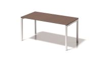 BISLEY Cito Schreibtisch BxTxH 1600x800x740 mm, Dekor nußbaum, Gestell verkehrsweiß, DUF1608WN396