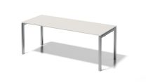 BISLEY Cito Schreibtisch BxTxH 2000x800x740 mm, Dekor grauweiß, Gestell silber, DUF2008GW355