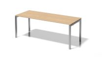 BISLEY Cito Schreibtisch BxTxH 2000x800x740 mm, Dekor ahorn, Gestell silber, DUF2008MP355