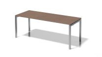 BISLEY Cito Schreibtisch BxTxH 2000x800x740 mm, Dekor nußbaum, Gestell silber, DUF2008WN355