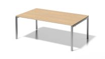 BISLEY Cito Chefarbeitsplatz/Konferenztisch BxTxH 2400x1200x740 mm, Dekor ahorn, Gestell silber, DUF2412MP355
