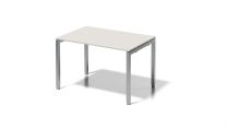 BISLEY Cito Schreibtisch BxTxH 1200x800x650-850 mm, Dekor grauweiß, Gestell silber, DUH1208GW355