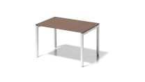 BISLEY Cito Schreibtisch BxTxH 1200x800x650-850 mm, Dekor nußbaum, Gestell verkehrsweiß, DUH1208WN396