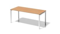 BISLEY Cito Schreibtisch BxTxH 1600x800x650-850 mm, Dekor buche, Gestell verkehrsweiß, DUH1608BC396