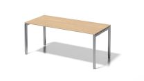 BISLEY Cito Schreibtisch BxTxH 1600x800x650-850 mm, Dekor ahorn, Gestell silber, DUH1608MP355