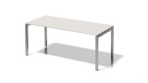 BISLEY Cito Schreibtisch BxTxH 1800x800x650-850 mm, Dekor grauweiß, Gestell silber, DUH1808GW355