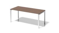 BISLEY Cito Schreibtisch BxTxH 1800x800x650-850 mm, Dekor nußbaum, Gestell verkehrsweiß, DUH1808WN396