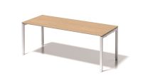 BISLEY Cito Schreibtisch BxTxH 2000x800x650-850 mm, Dekor ahorn, Gestell verkehrsweiß, DUH2008MP396