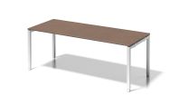 BISLEY Cito Schreibtisch BxTxH 2000x800x650-850 mm, Dekor nußbaum, Gestell verkehrsweiß, DUH2008WN396
