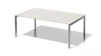 BISLEY Cito Chefarbeitsplatz/Konferenztisch BxTxH 2000x1200x650-850 mm, Dekor grauweiß, Gestell silber, DUH2012GW355