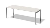 BISLEY Cito Schreibtisch BxTxH 2200x800x650-850 mm, Dekor grauweiß, Gestell silber, DUH2208GW355