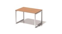 BISLEY Cito Scheibtisch BxTxH 1200x800x740 mm, Dekor buche, Gestell verkehrsweiß, DOF1208BC396