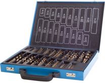 HSS-Co DIN 338 Typ N, geschliffen, goldfinish, mit Kreuzanschliff in Magazin 170-teilig, 1-10 mm