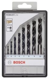 BOSCH Holz-Spiralbohrer-Satz Bohrer-D. 3, 4, 5, 6, 7, 8 , 9, 10 mm 8tlg.